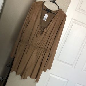 Forever 21+ suede NWT jumpsuit